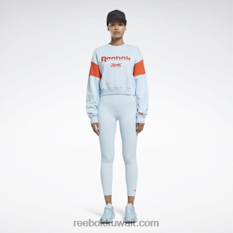 نحيف فريش بلو f17-r فيكتوريا بيكهام سويت شيرت برسومات Reebok 0NZ0F543