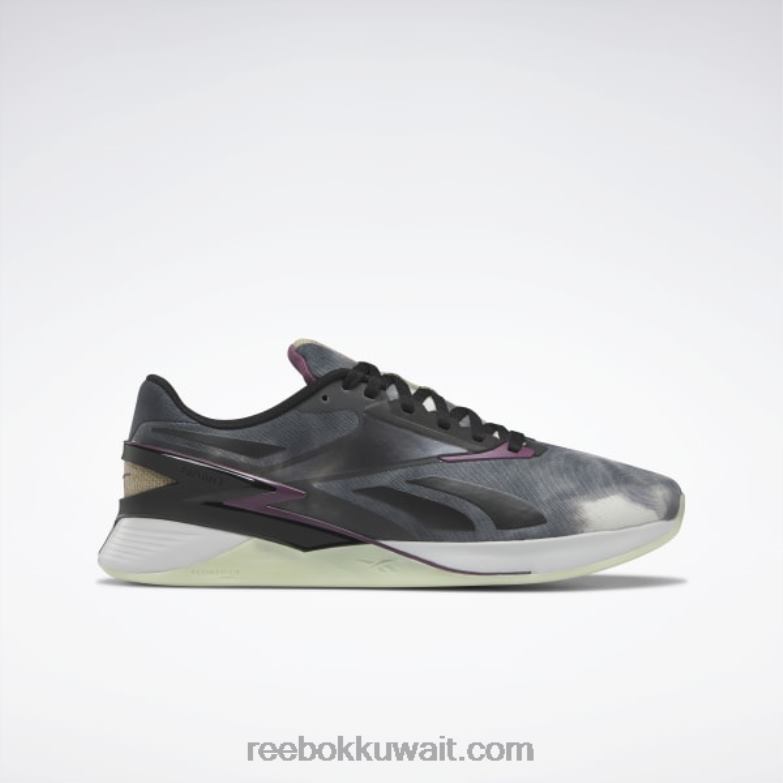الأساسية أسود / البرقوق المغسول f17-r / توهج العاصفة حذاء تدريب نانو x3 Reebok 0NZ0F564