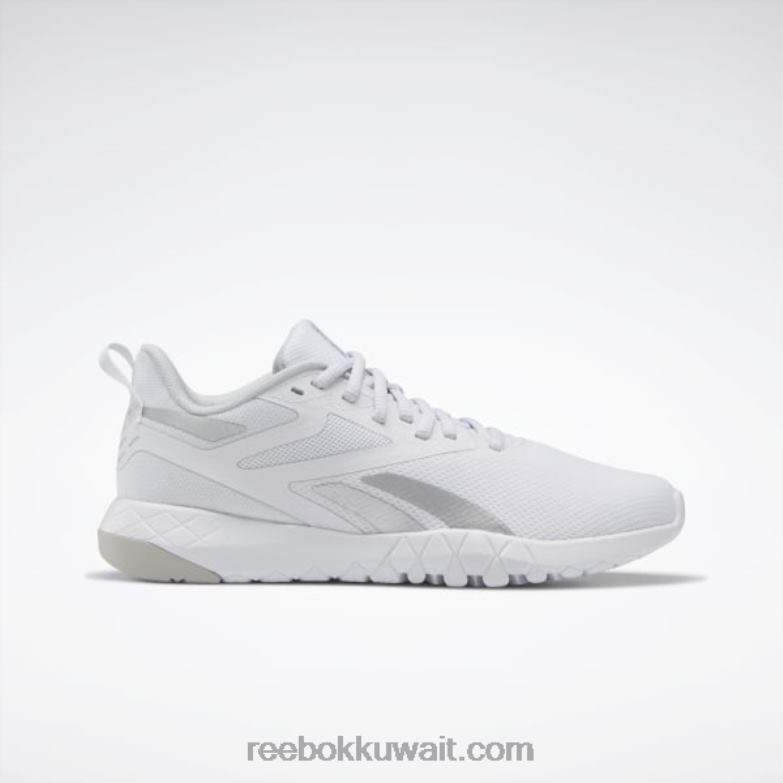 ftwr أبيض / رمادي نقي 2 / فضي ميت. حذاء فليكساجون فورس 4 نسائي للتدريب Reebok 0NZ0F263