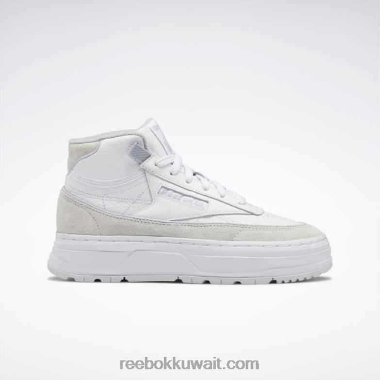 أبيض ftwr / رمادي بارد / رمادي بارد 2 نادي ج جيو منتصف أحذية نسائية Reebok 0NZ0F262