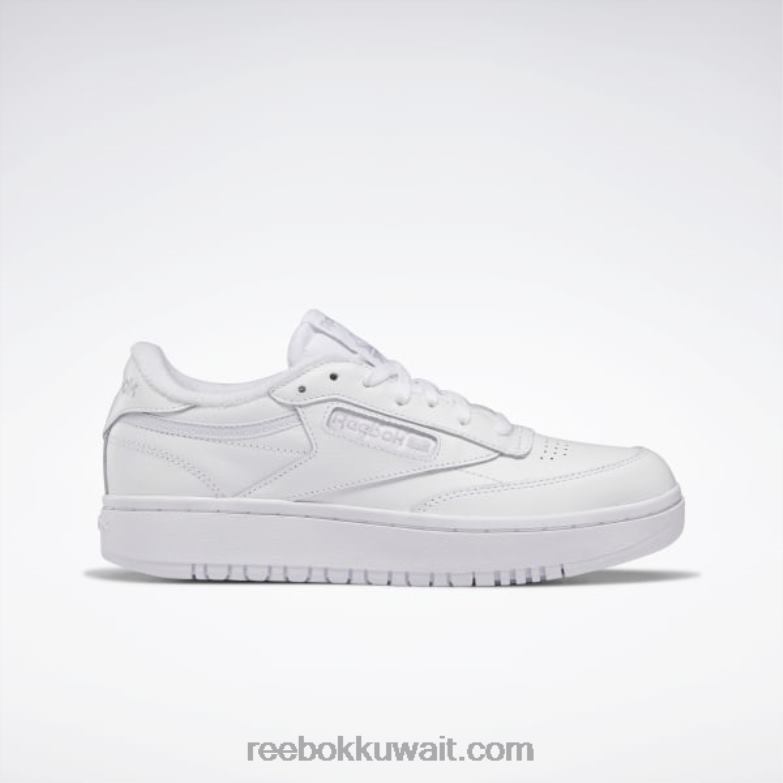 نحيف أبيض ftwr / رمادي بارد 2 حذاء مزدوج c club Reebok 0NZ0F7