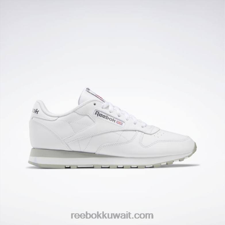 أبيض ftwr / رمادي نقي 3 / رمادي نقي 7 أحذية جلدية كلاسيكية Reebok 0NZ0F83