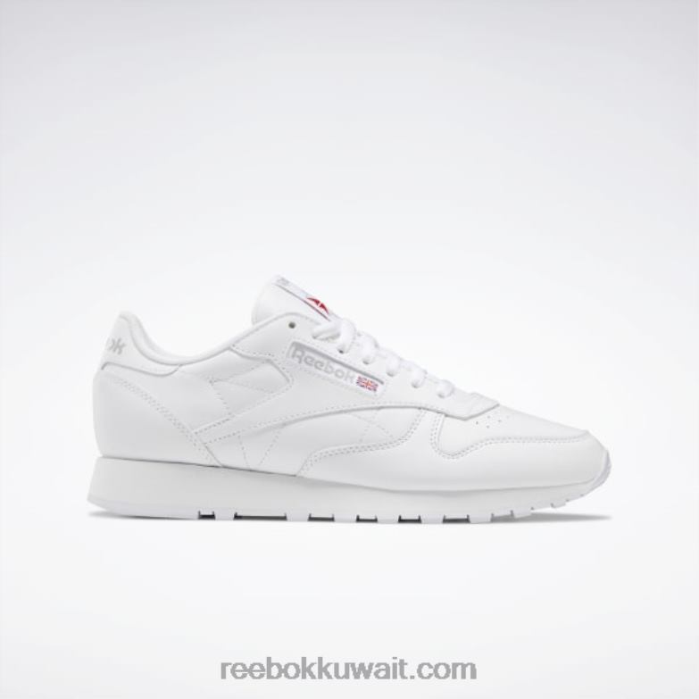 أبيض ftwr / رمادي نقي 3 أحذية جلدية كلاسيكية Reebok 0NZ0F34