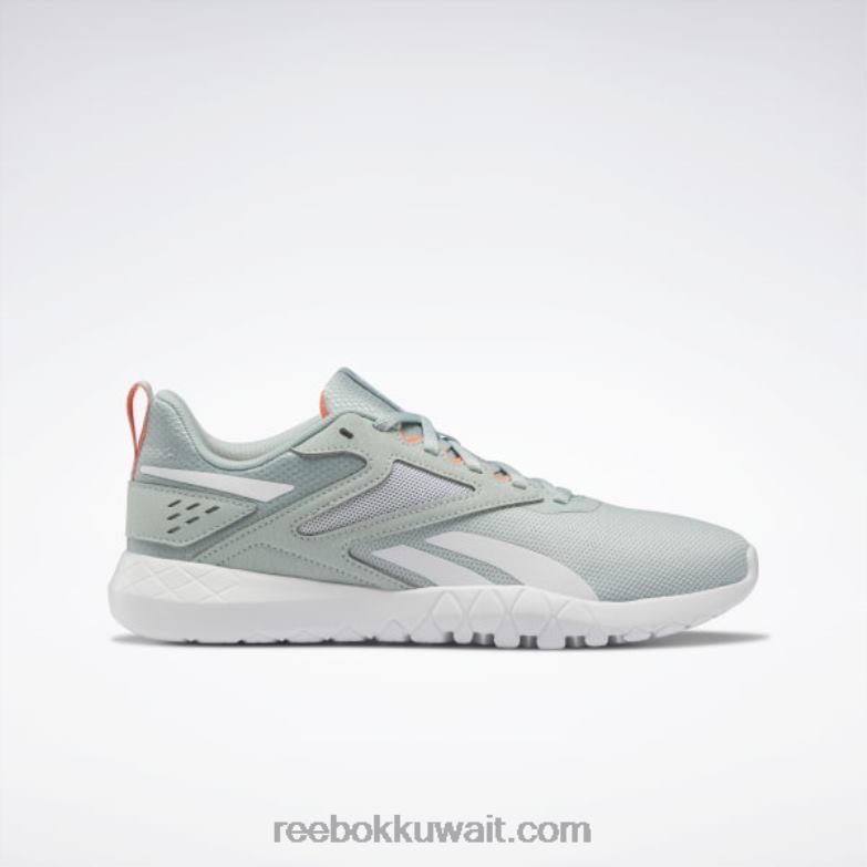 الرمادي الساحلي / أبيض ftwr / البرتقالي التوهج حذاء فلكساغون إنرجي 4 للتدريب النسائي Reebok 0NZ0F184