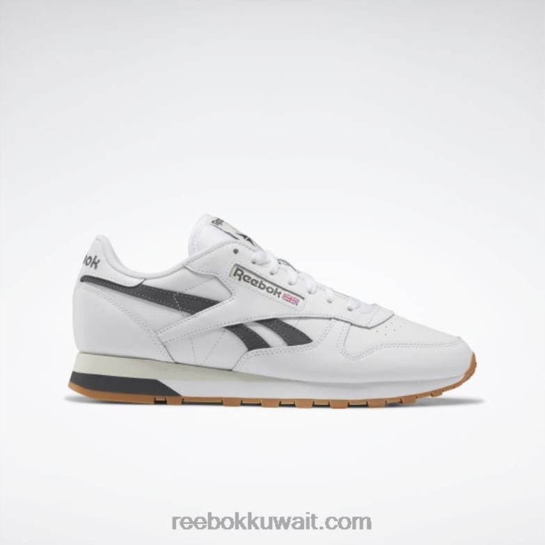 أبيض ftwr / رمادي نقي 7 / طباشير عتيق s23-r أحذية جلدية كلاسيكية Reebok 0NZ0F86