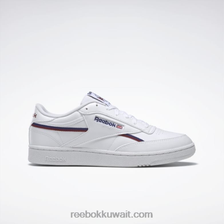 رجال أبيض ftwr / الكوبالت الكلاسيكي / بورجوندي الكلاسيكي حذاء كلوب سي 85 نباتي Reebok 0NZ0F1215