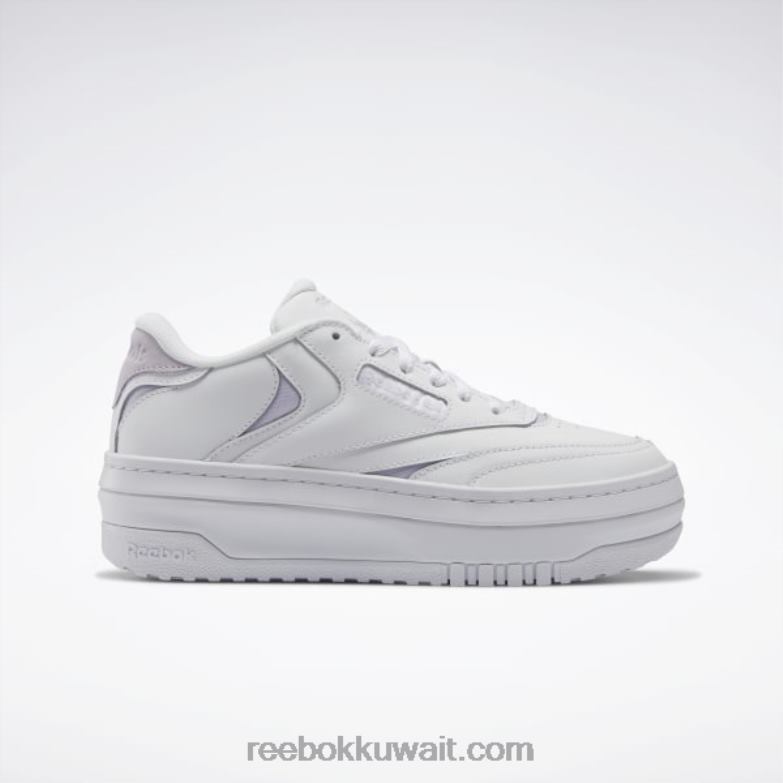 ftwr أبيض / أرجواني مضيء نادي ج أحذية نسائية إضافية Reebok 0NZ0F52