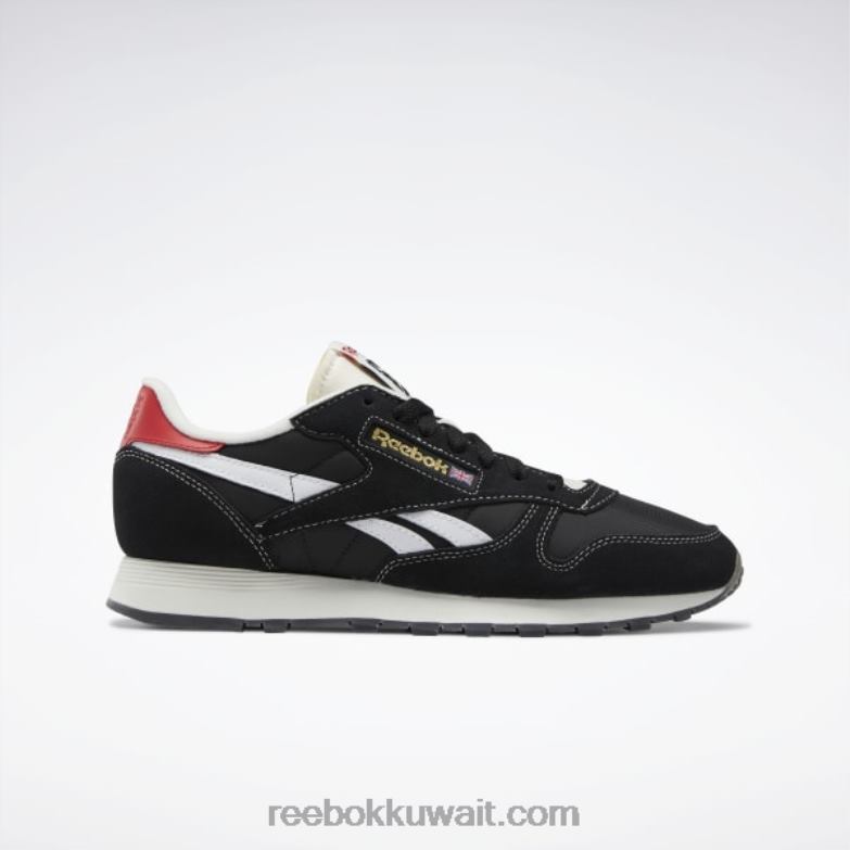 الأساسية أسود / أبيض ftwr / أحمر متجه أحذية جلدية كلاسيكية Reebok 0NZ0F530