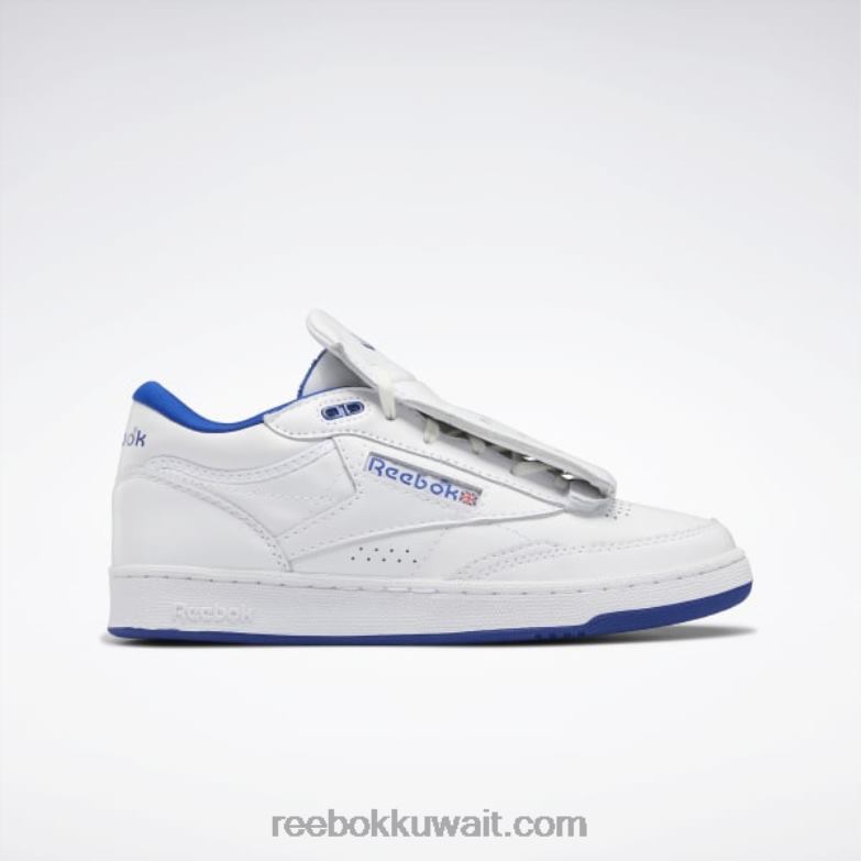 ftwr أبيض / كوبالت / طباشير نادي c mid ii حذاء البحوث الجبلية Reebok 0NZ0F802