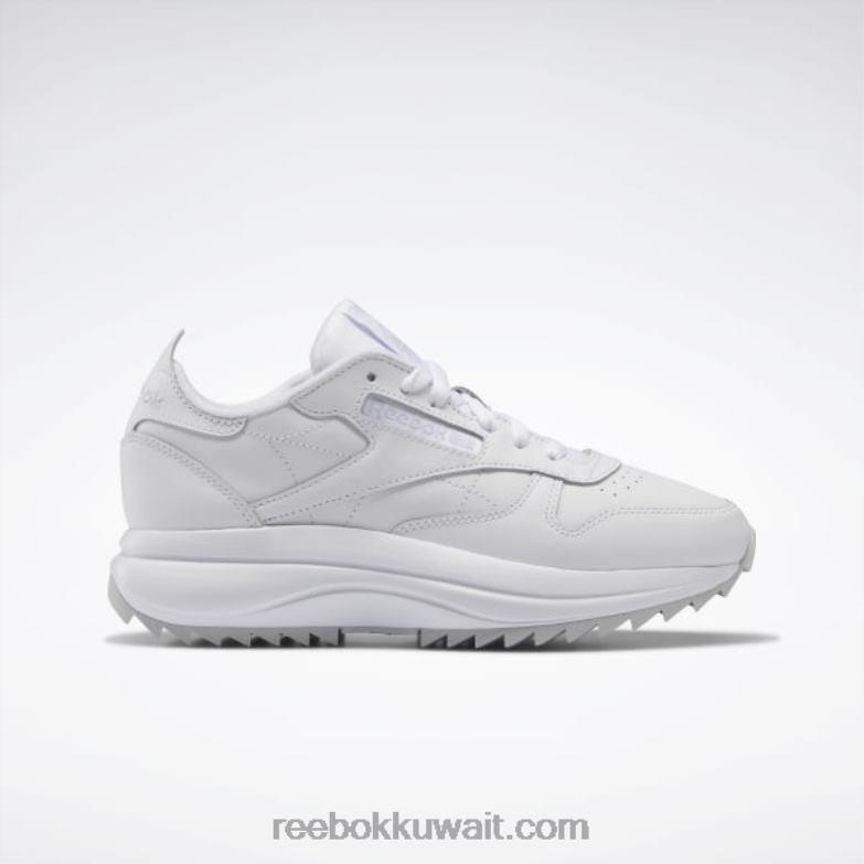 أبيض ftwr / lgh صلب رمادي / أرجواني شفاف أحذية نسائية جلدية كلاسيكية sp إضافية Reebok 0NZ0F114