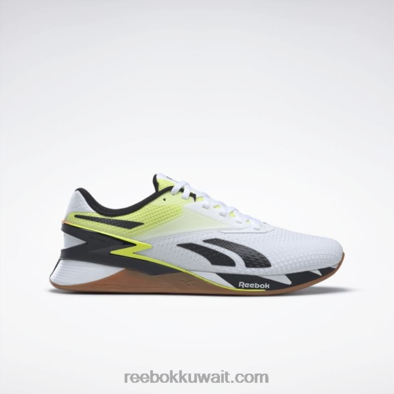 ftwr أبيض / برتقالي مضيئة / أصفر حامض شمسي أحذية nano x3 Reebok 0NZ0F25