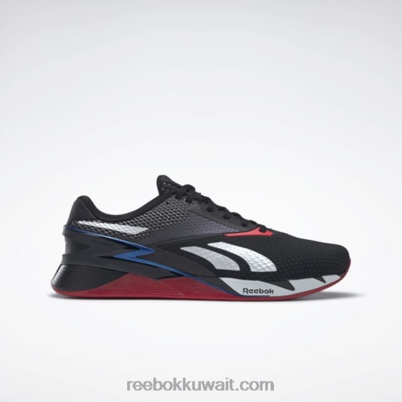 الأساسية أسود / أبيض ftwr / أزرق متجه أحذية nano x3 Reebok 0NZ0F38