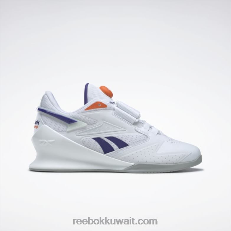 أبيض ftwr / أرجواني غامق / برتقالي محطم s23-r تراث رافع 3 أحذية رفع الأثقال النسائية Reebok 0NZ0F132