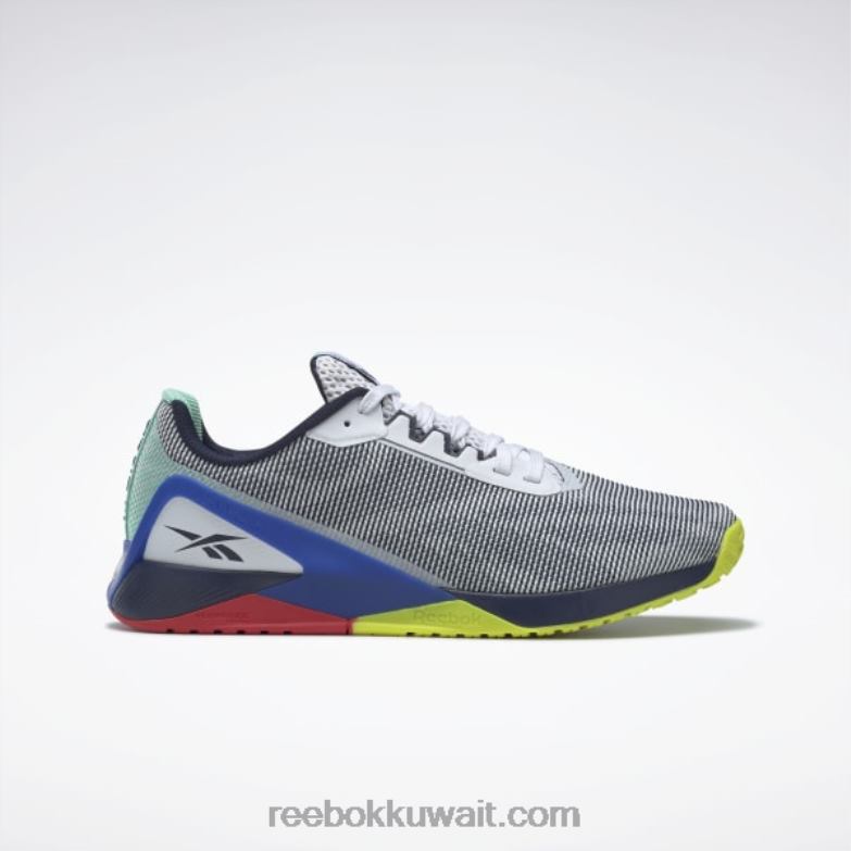 ftwr أبيض / متجه كحلي / أزرق محكمة حذاء تدريب نانو x1 حصى للرجال Reebok 0NZ0F1087