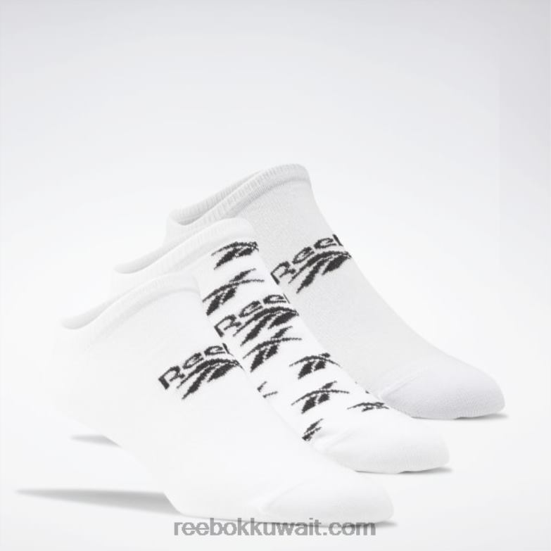 أبيض / lgh صلب رمادي الجوارب غير المرئية الكلاسيكية 3 أزواج Reebok 0NZ0F1001