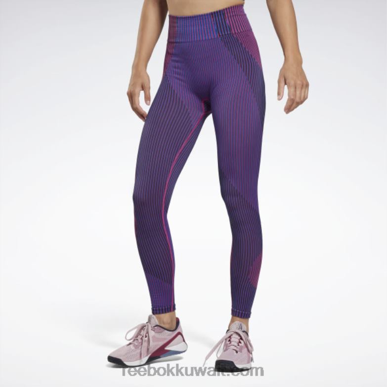 نحيف ناقلات الأزرق يوحدها اللياقة البدنية myoknit طماق سلس Reebok 0NZ0F557