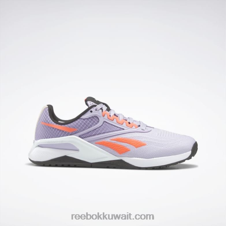 واحة أرجوانية / برتقالية مضيئة / قلب أسود حذاء رياضي نسائي من nano x2 Reebok 0NZ0F43