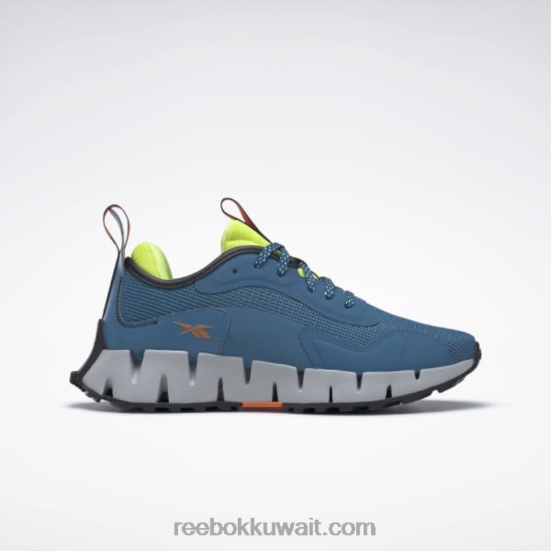 أزرق فولاذي s23-r / حمض شمسي أصفر / رمادي نقي 3 حذاء نسائي من zig dynamica Adventure Reebok 0NZ0F368