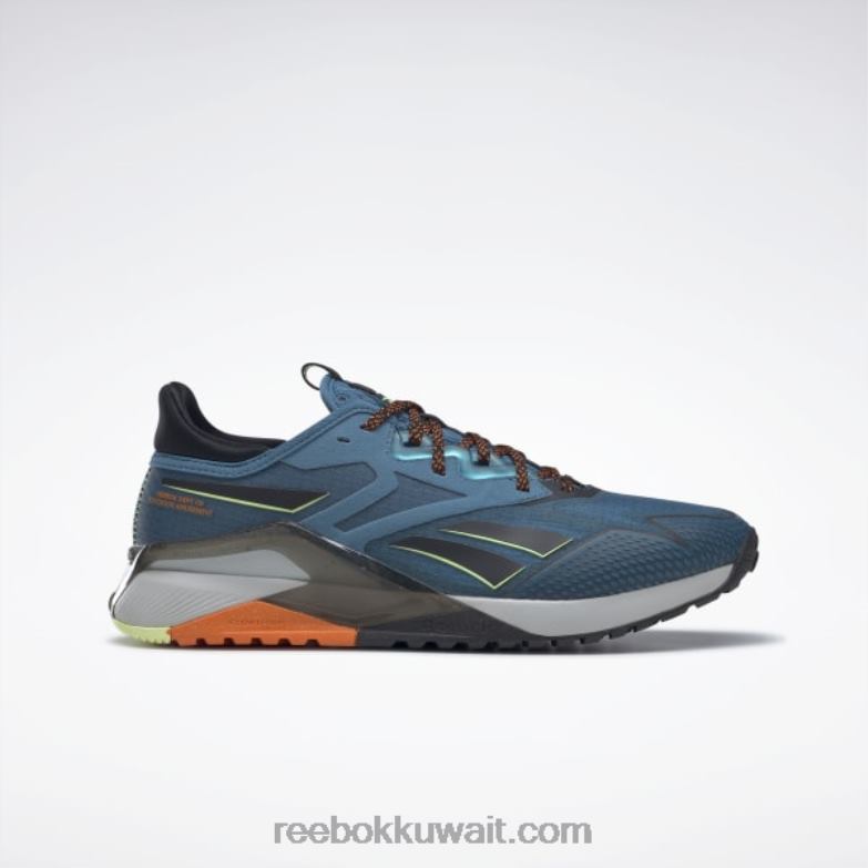 steely blue s23-r / core black / smash orange s23-r حذاء تدريب nano x2 tr Adventure للرجال Reebok 0NZ0F1309