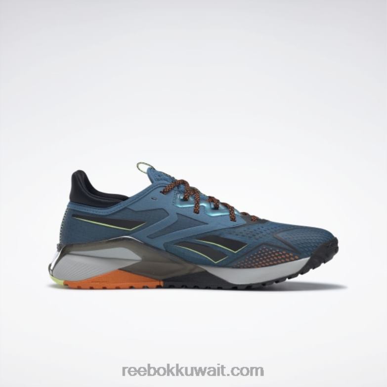 steely blue s23-r / core black / smash orange s23-r حذاء تدريب nano x2 tr Adventure للرجال Reebok 0NZ0F1309