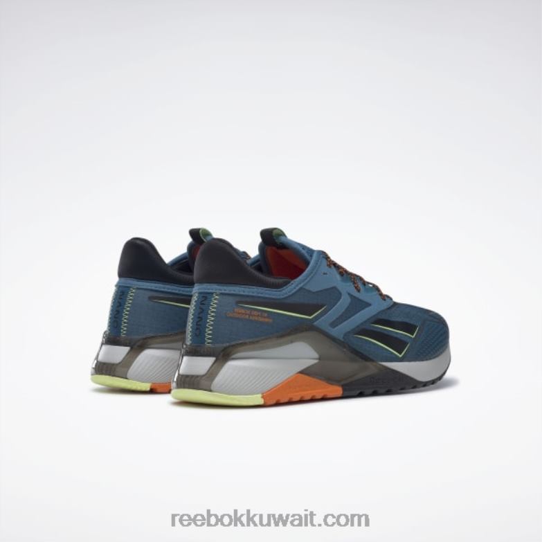 steely blue s23-r / core black / smash orange s23-r حذاء تدريب nano x2 tr Adventure للرجال Reebok 0NZ0F1309