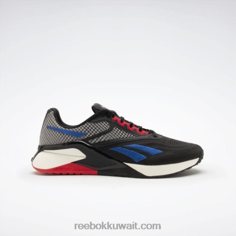 الأساسية الأسود / ناقلات الأزرق / ناقلات الأحمر حذاء تدريب نانو x2 للرجال Reebok 0NZ0F1030